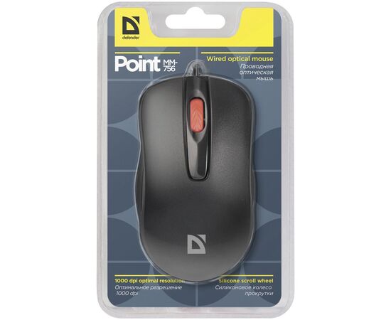 Мышка Defender Point MM-756 Black (52756), изображение 5 Мышка Defender Point MM-756 Black (52756), изображение 5