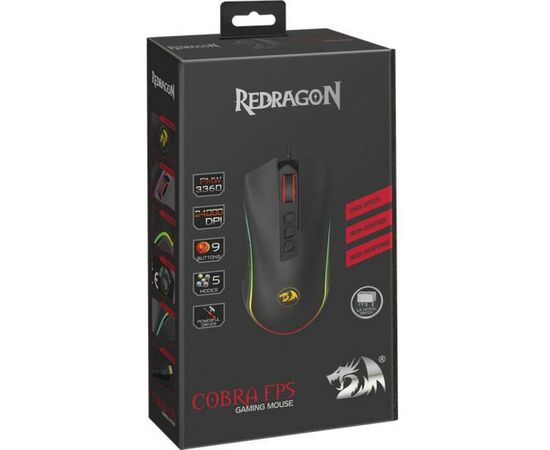 Мишка Redragon Cobra FPS RGB IR USB Black (78284), зображення 8 Мишка Redragon Cobra FPS RGB IR USB Black (78284), зображення 8