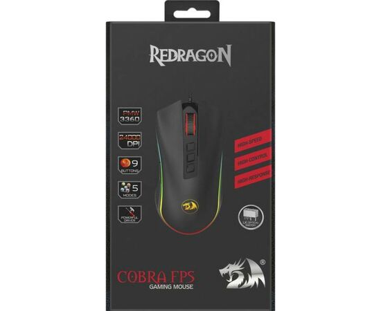 Мишка Redragon Cobra FPS RGB IR USB Black (78284), зображення 9 Мишка Redragon Cobra FPS RGB IR USB Black (78284), зображення 9