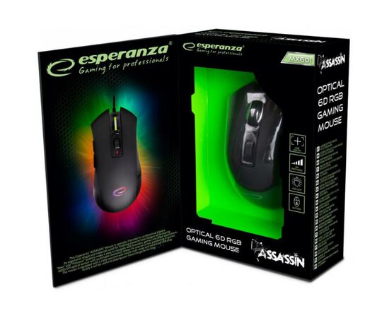 Мышка Esperanza MX601 Assassin Black (EGM601), изображение 3 Мышка Esperanza MX601 Assassin Black (EGM601), изображение 3