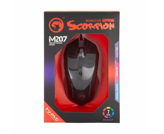 Мышка Marvo M207 LED USB Black (M207), изображение 4 Мышка Marvo M207 LED USB Black (M207), изображение 4