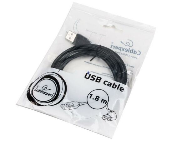 Кабель для принтера USB 2.0 AM/BM 1.8m Cablexpert (CCP-USB2-AMBM90-6), зображення 2 Кабель для принтера USB 2.0 AM/BM 1.8m Cablexpert (CCP-USB2-AMBM90-6), зображення 2