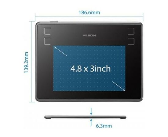 Графический планшет Huion Inspiroy H430P, изображение 3 Графический планшет Huion Inspiroy H430P, изображение 3