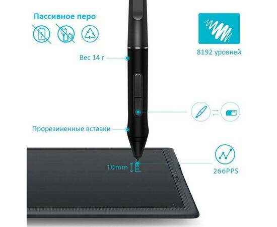Графический планшет Huion Inspiroy Q11K V2, изображение 6 Графический планшет Huion Inspiroy Q11K V2, изображение 6