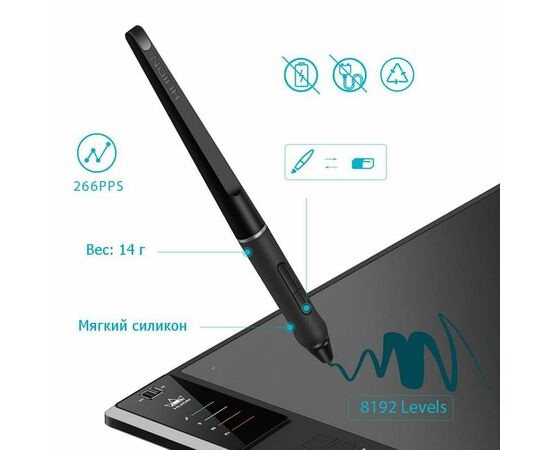 Графічний планшет Huion Giano WH1409 V2 (WH1409V2), зображення 3 Графічний планшет Huion Giano WH1409 V2 (WH1409V2), зображення 3