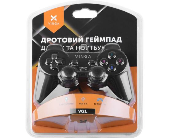 Геймпад Vinga VG1 Black, изображение 7 Геймпад Vinga VG1 Black, изображение 7