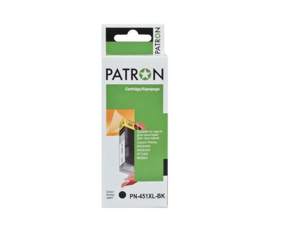 Картридж Patron CANON CLI-451XLBk (PN-451XLBK) BLACK (CI-CAN-CLI-451-B-PN), изображение 2 Картридж Patron CANON CLI-451XLBk (PN-451XLBK) BLACK (CI-CAN-CLI-451-B-PN), изображение 2