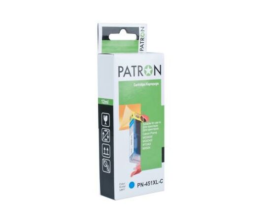 Картридж Patron CANON CLI-451XLC (PN-451XLC) CYAN (CI-CAN-CLI-451-C-PN)