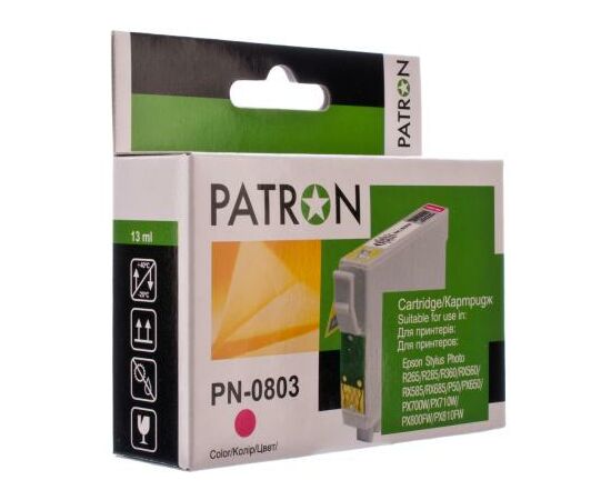 Картридж Patron EPSON R265/285/360,RX560/585/685,P50,PX650 MAGENTA (T0803) (PN-0803)