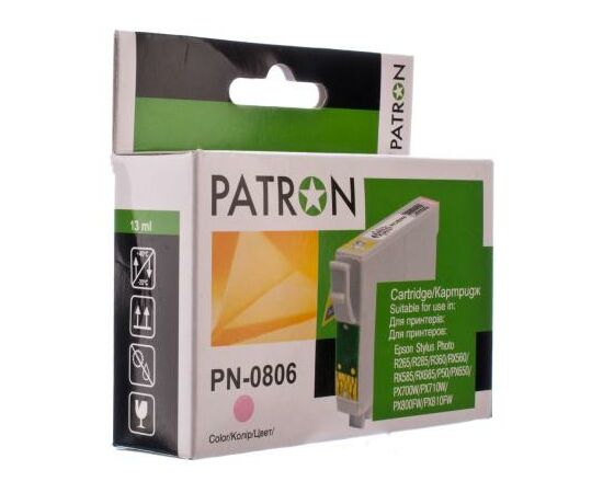Картридж Patron EPSON R265/285/360,RX560/585/685,P50,PX650 LIGHT MAGENTA (T0 (PN-0806)