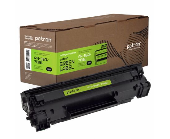 Картридж Patron HP LJ CB436A/CANON 713 GREEN Label (PN-36A/713GL)
