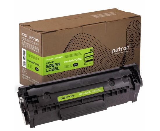 Картридж Patron HP LJ Q2612A/CANON 703 GREEN Label (PN-12A/703GL)