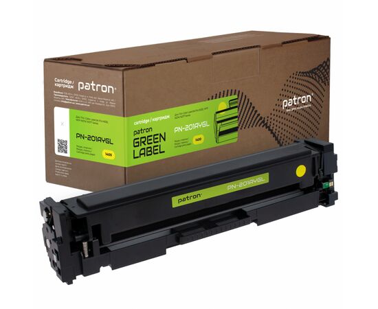Картридж Patron HP CLJ CF402A для M252/M274/M277 Yellow, GREEN Label (PN-201AYGL)