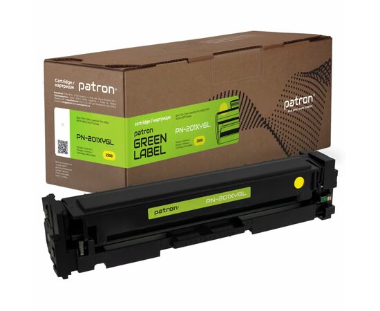 Картридж Patron HP CLJ CF402X для M252/M274/M277 Yellow, GREEN Label (PN-201XYGL)
