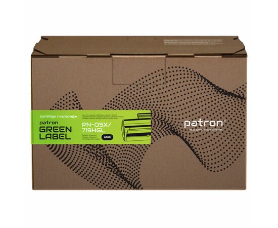 Картридж Patron HP LJ CE505X/CANON 719H GREEN Label (PN-05X/719HGL), изображение 2 Картридж Patron HP LJ CE505X/CANON 719H GREEN Label (PN-05X/719HGL), изображение 2