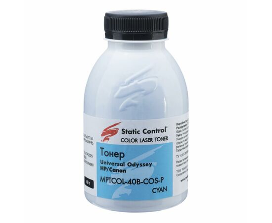 Тонер HP CLJ Enterprise Universal 40г Cyan Static Control (MPTCOL-40B-COS-P)