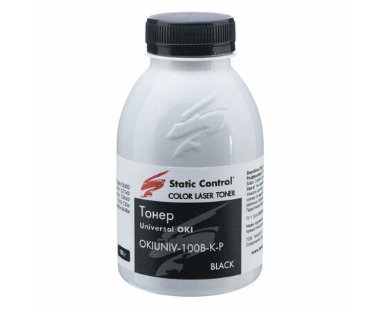 Тонер Okidata universal 100г black Static Control (OKIUNIV-100B-K-P)