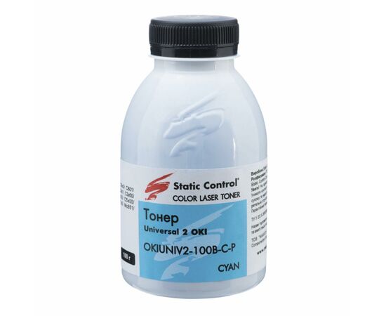 Тонер Oki universal2 (Glossy) 100г cyan Static Control (OKIUNIV2-100B-C-P)
