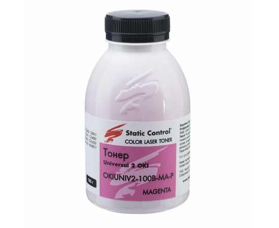 Тонер Oki universal2 (Glossy) 100г magenta Static Control (OKIUNIV2-100B-MA-P)