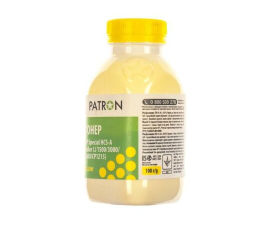 Тонер HP CLJ 1500/3000/4600/CP1215) YELLOW 100г Patron (HCS-A-Y-100), изображение 2 Тонер HP CLJ 1500/3000/4600/CP1215) YELLOW 100г Patron (HCS-A-Y-100), изображение 2