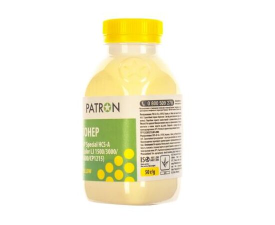 Тонер HP CLJ 1500/3000/4600/CP1215) YELLOW 50г Patron (HCS-A-Y-050), изображение 2 Тонер HP CLJ 1500/3000/4600/CP1215) YELLOW 50г Patron (HCS-A-Y-050), изображение 2