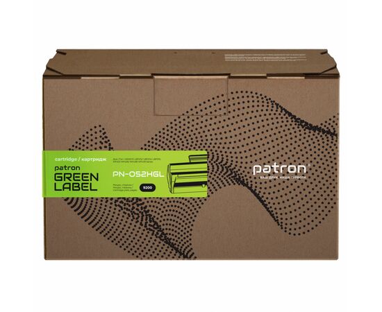 Картридж Patron CANON 052H GREEN Label (PN-052HGL), зображення 2 Картридж Patron CANON 052H GREEN Label (PN-052HGL), зображення 2