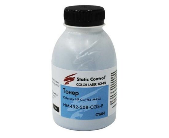 Тонер HP CLJ Pro M452/477, 50г, сyan Static Control (HM452-50B-COS-P)