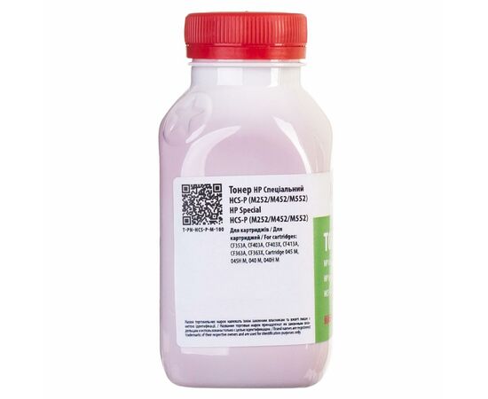 Тонер HP CLJ CP1025/1215,M252/452/552, Special, MAGENTA,100 g Patron (PN-HCS-P-M-100), изображение 3 Тонер HP CLJ CP1025/1215,M252/452/552, Special, MAGENTA,100 g Patron (PN-HCS-P-M-100), изображение 3