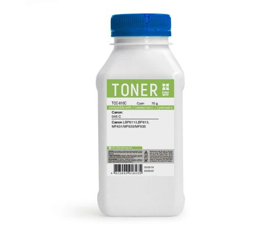 Тонер Canon 045C 70g Cyan ColorWay (TCC-610C)