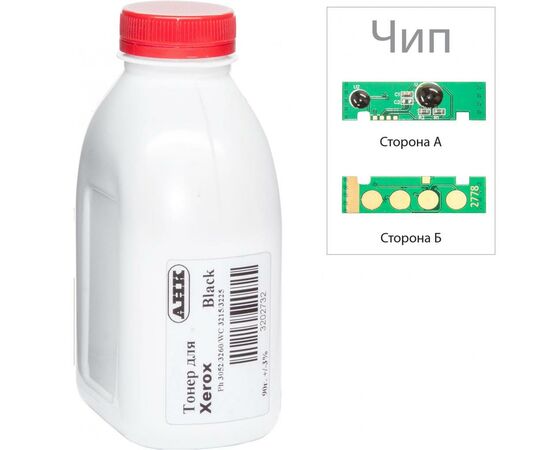Тонер Xerox Phaser 3052/WC 3215, 90г Black +chip AHK (3202733)