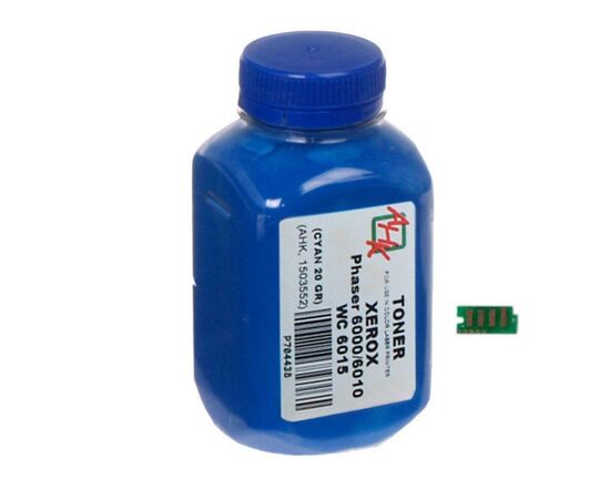 Тонер Xerox Phaser 6000/6010, 20г Cyan +chip AHK (1500252)