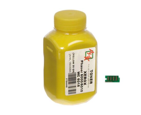 Тонер Xerox Phaser 6000/6010, 20г Yellow +chip AHK (1500254)