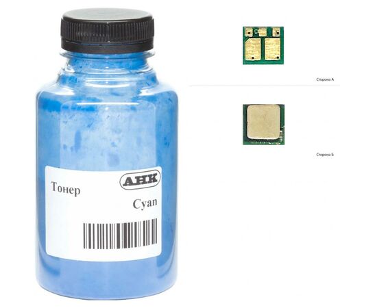 Тонер HP CLJ M180/181 35г Cyan +chip AHK (1505183)