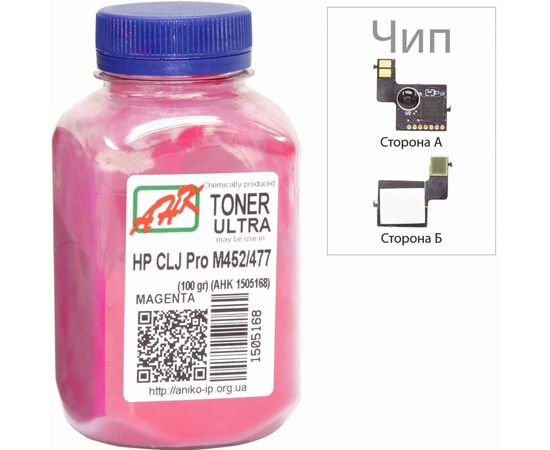 Тонер HP CLJ Pro M452/477 60г Magenta +chip AHK (3202786)