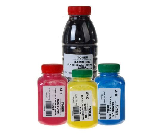 Тонер Samsung CLP-300/600, B/C/M/Y SET (Black 120г, Сolor 58г) AHK (1503340)