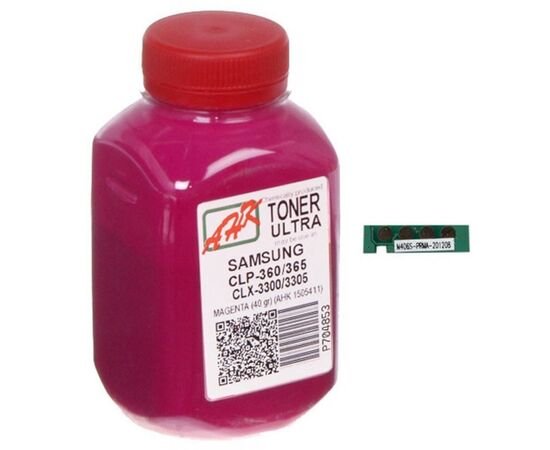 Тонер Samsung CLP-360/365/CLX-3300, 40г, 1K Magenta AHK (1505415)