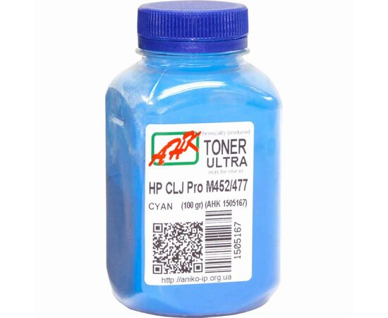 Тонер HP CLJ Pro M452/477, 100г Cyan ULTRA COLOR AHK (1505167)