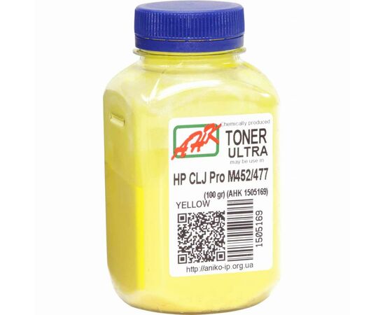 Тонер HP CLJ Pro M452/477, 100г Yellow ULTRA COLOR AHK (1505169)