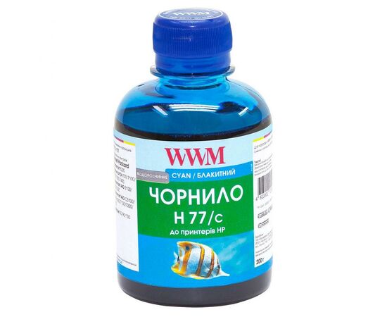 Чорнило WWM HP №177 85 Cyan 200ml (H77/C)