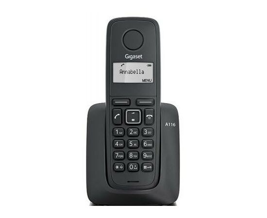 Телефон DECT Gigaset A116 Black (S30852H2801S301), изображение 2 Телефон DECT Gigaset A116 Black (S30852H2801S301), изображение 2
