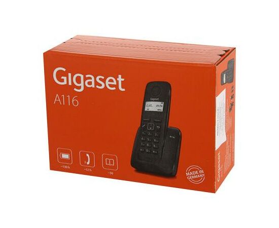 Телефон DECT Gigaset A116 Black (S30852H2801S301), изображение 8 Телефон DECT Gigaset A116 Black (S30852H2801S301), изображение 8