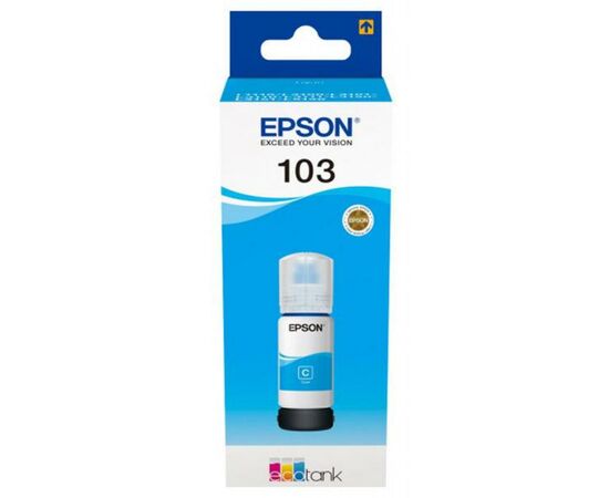 Контейнер с чернилами Epson 103 Cyan (C13T00S24A), изображение 2 Контейнер с чернилами Epson 103 Cyan (C13T00S24A), изображение 2