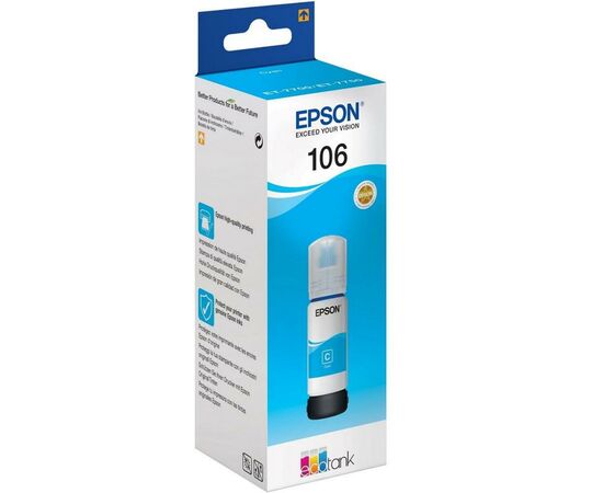 Контейнер с чернилами Epson 106 cyan (C13T00R240), изображение 2 Контейнер с чернилами Epson 106 cyan (C13T00R240), изображение 2