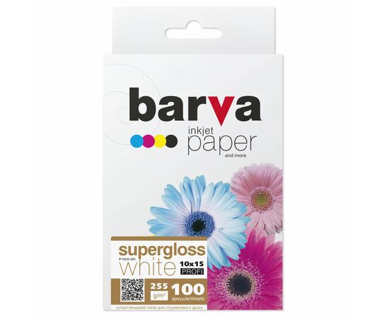 Фотопапір Barva 10x15, 255 g/m2, PROFI, 100арк, supergloss (R255-265)