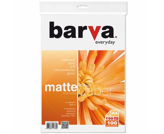 Фотопапір Barva A4 Everyday matted 190г 100с (IP-AE190-292)