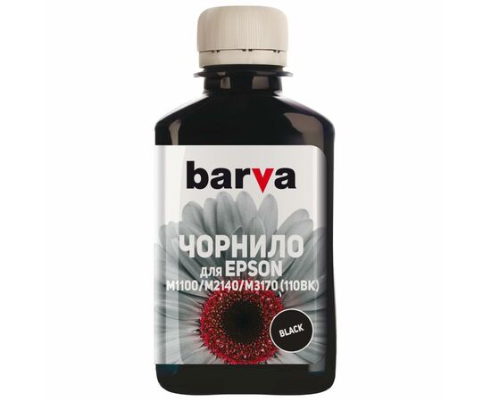 Чорнило Barva EPSON M1100/M3170 (110) BLACK 180мл Pigm. (E110-725)