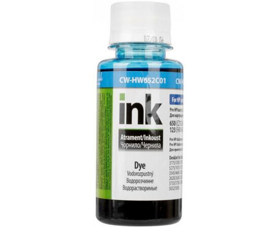 Чернила ColorWay HP 650/652/123 100мл Cyan (CW-HW652C01)