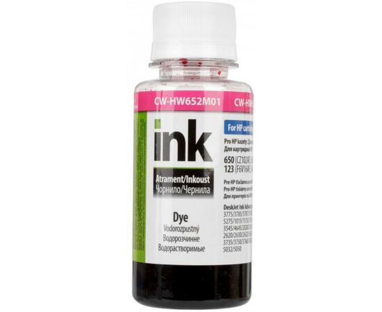 Чорнило ColorWay HP 650/652/123 100мл Magenta (CW-HW652M01)