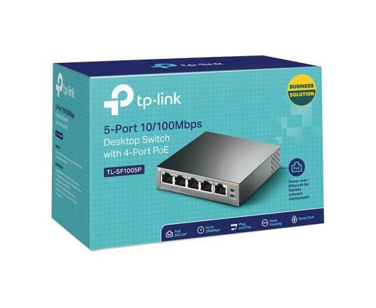 Коммутатор сетевой TP-Link TL-SF1005P, изображение 5 Коммутатор сетевой TP-Link TL-SF1005P, изображение 5