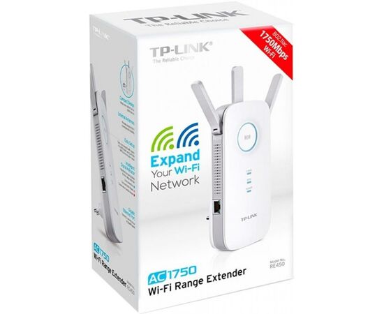 Ретранслятор TP-Link RE450 AC1750, 1хGE LAN (RE450), зображення 4 Ретранслятор TP-Link RE450 AC1750, 1хGE LAN (RE450), зображення 4